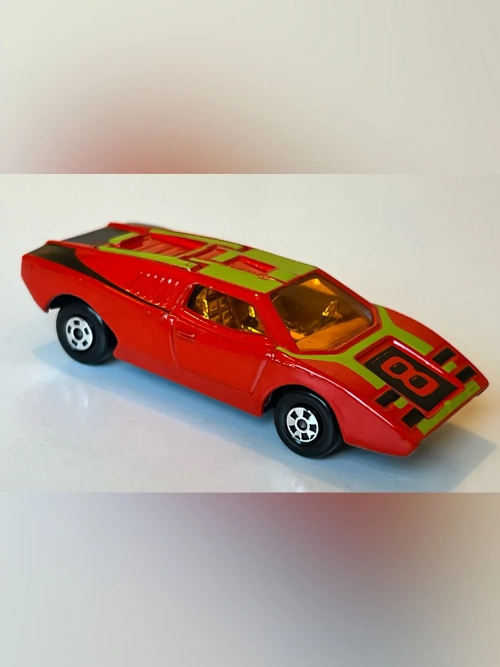 Vintage Matchbox Superfast No. 27 Lamborghini Countach 1975 Lesney England Red